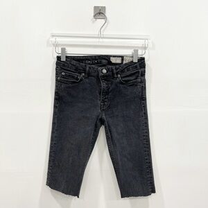 All Saints Washed Black Raw Hem Berduma Shorts 27